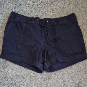 Natural Reflections Navy Drawstring Pocket Athletic Shorts